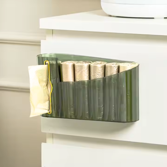 Настінний диспенсер для сміттєвих пакетів, зручний органайзер-тримач для пакетів, зелений Кам'янець-Подільський