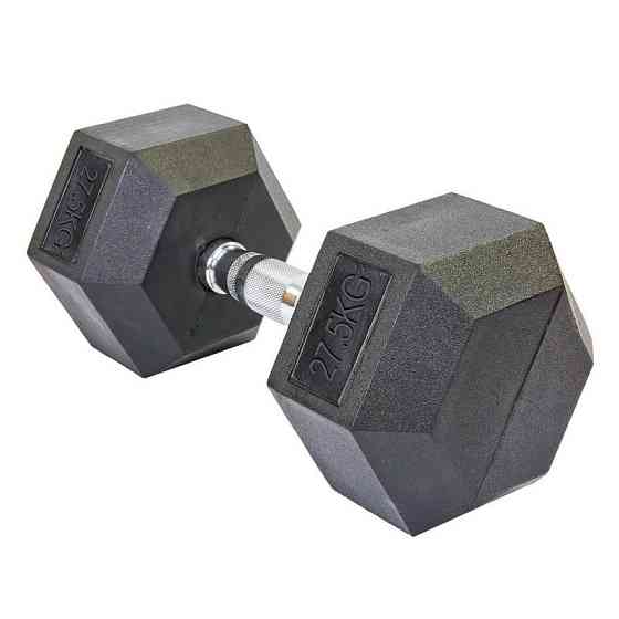 Гантель 27.5 кг цільна шестигранна гексагональна Zelart Київ