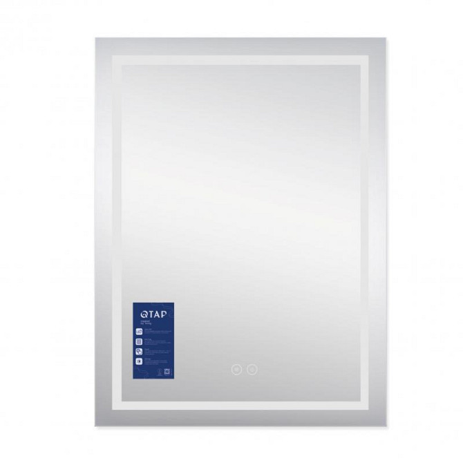 Дзеркало прямокутне сенсорне для ванни Qtap Mideya (MI3) 600х800 з LED-підсвіткою Touch, з антизапотіванням Харків - фото 3