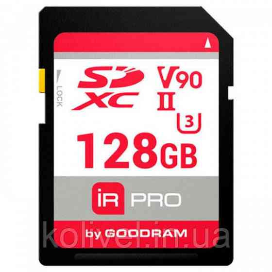 Memory card Secure Digital 128Gb GoodRAM IRDM PRO SDXC V90 UHS-II U3 Retail (IRP-S9B0-1280R11) Киев