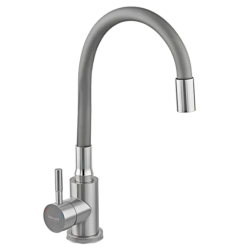 Кухонный смеситель Armata SUS-011 Refl.Gray с серым силиконовым изливом (CH6481) Харьков - изображение 1