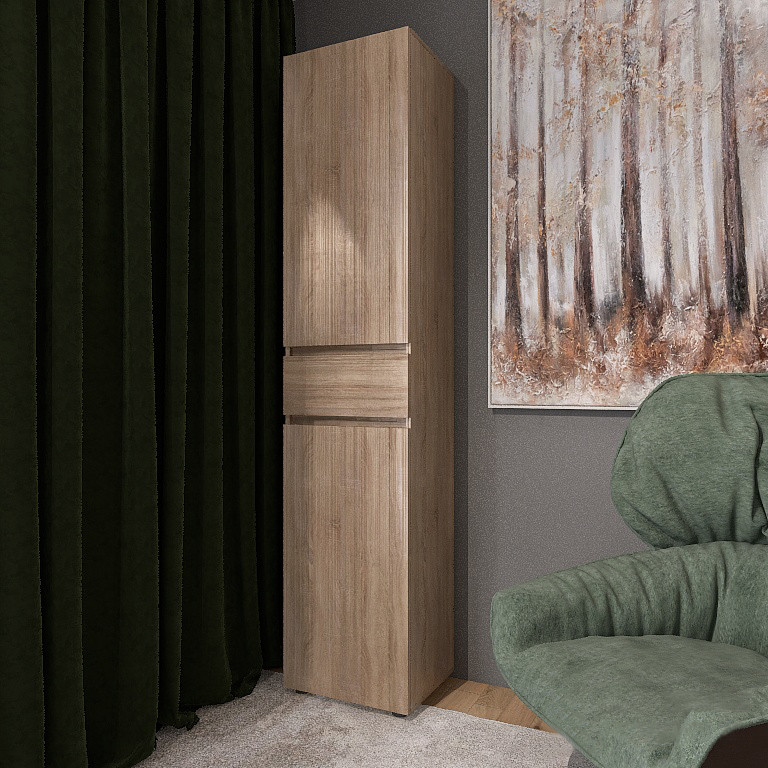 Пенал з висувним ящиком Еверест Лайт ПЛ-1 Дуб сонома (DTM-4663) Дніпро - фото 1