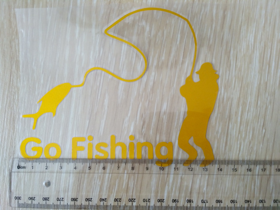 Наклейка На рыбалку Желтая светоотражающая Тюнинг Киев - изображение 3