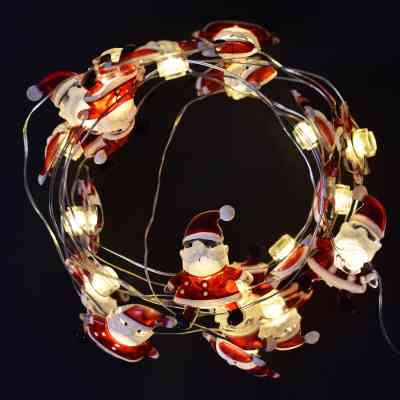 Гирлянда YES! Fun На медной проволоке Санта 20 LED Тепло-белая 2.2 м На батарейках (801211) Винница