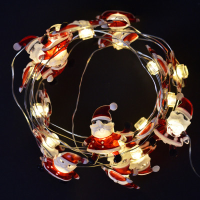 Гирлянда YES! Fun На медной проволоке Санта 20 LED Тепло-белая 2.2 м На батарейках (801211) Винница - изображение 3