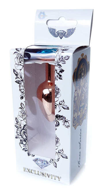 Анальная пробка Boss Series - Jewellery Red Gold PLUG Light Blue S, BS6400113 Sex Aura Киев - изображение 7