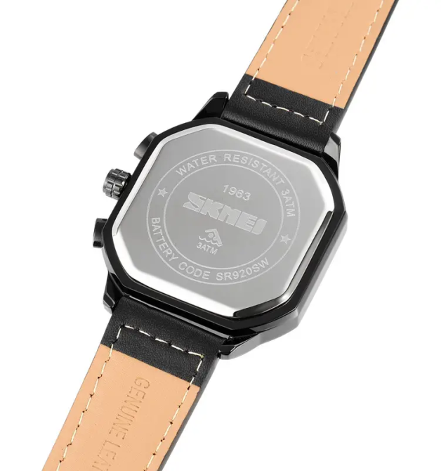 Наручные мужские классические часы Skmei 1963 Черный Винница - изображение 6