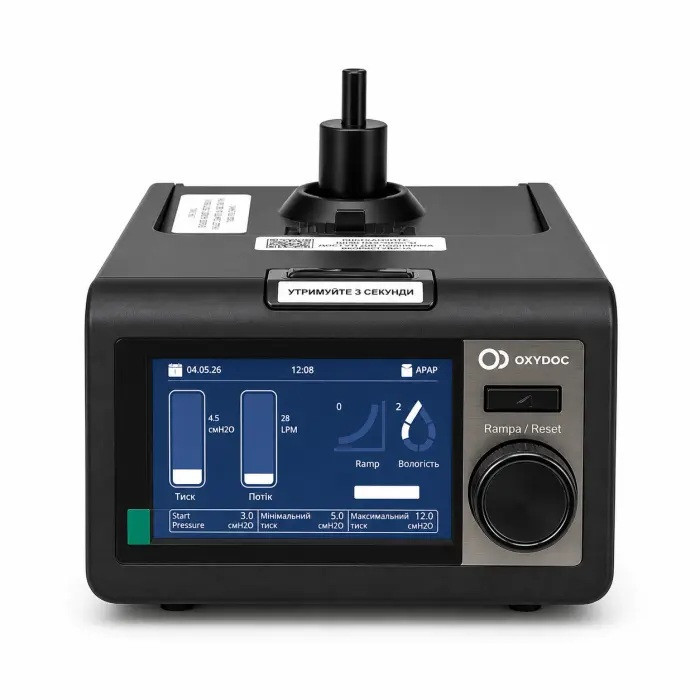 Аппарат неинвазивной вентиляции OXYDOC Авто CPAP/APAP Black Edition (Турция) Днепр - изображение 4