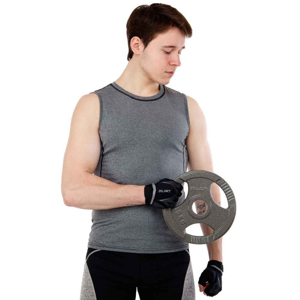 Диск сталевий з хватом 5 кг d-52мм Zelart-7791-5 Київ - фото 8