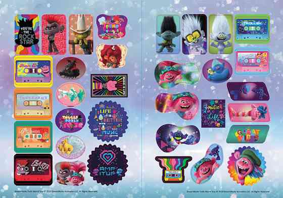 Книжка-раскраска с наклейками. Принц Ди. Тролли 2 1271005 на укр. языке Винница