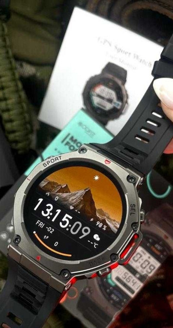 Годинник з пульсометром Modfit Titan Force GPS Black вологозахист 5АТМ. Київ - фото 5