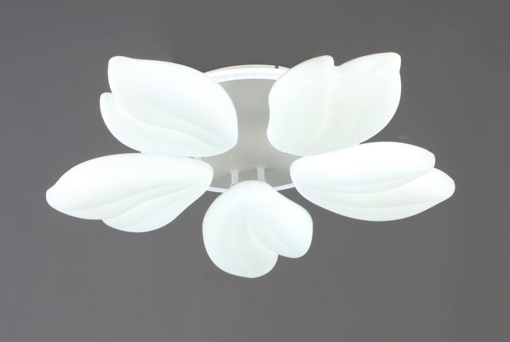 Люстра стельова світлодіодна VALESO 5 плафонів LED 76W Білий Сталь Акрил 3000K+6500K YH1413/5 Коломия - фото 1