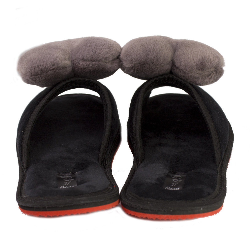 Тапочки жіночі велюр закриті з серцем "Розове серце" (36,37,38,39,40,41) Одеса - фото 3