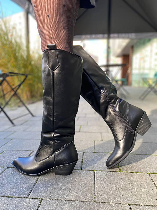 Чоботи жіночі EDAN K/B чорні (осінь-весна, шкіра натуральна) (6059) Коломыя - изображение 8