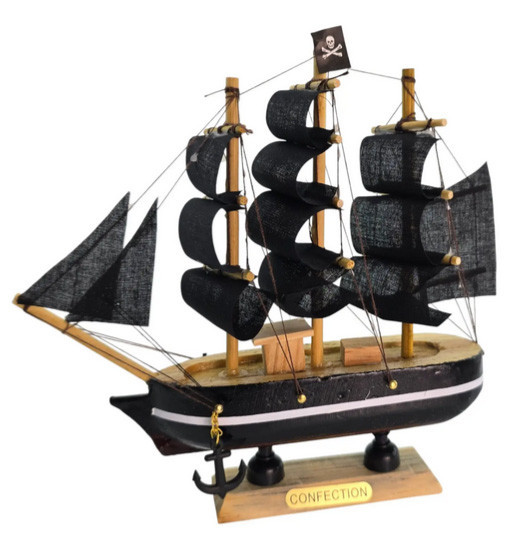 Статуэтка модель парусника из дерева Пиратский Киев - изображение 1