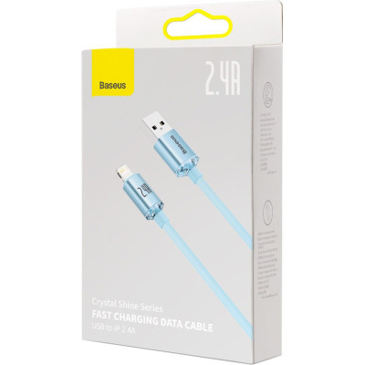 Дата кабель USB 2.0 AM to Lightning 2.0m 2.4A sky blue Baseus (CAJY001203) Вінниця - фото 5