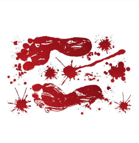 Наклейки на Хэллоуин Кровь 25 на 35 см красный Киев - изображение 3