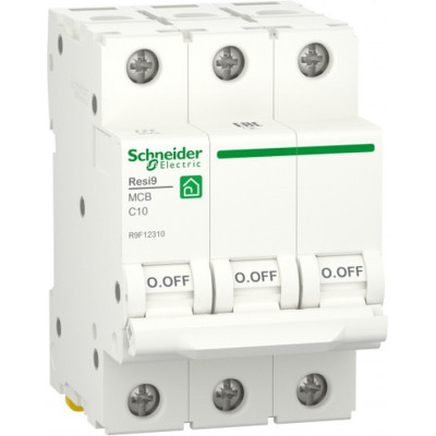 Автоматичний вимикач Schneider Electric RESI9 6kA 3P 10A C (R9F12310) Вінниця - фото 1