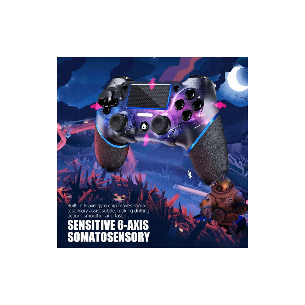 Геймпад контролер джойстик AceGamer Purple Galaxy V2 фіолетовий бездротовий для PS4 PS4 Pro PS4 Slim Windows Turbo 3.5 мм USB-C Київ - фото 4