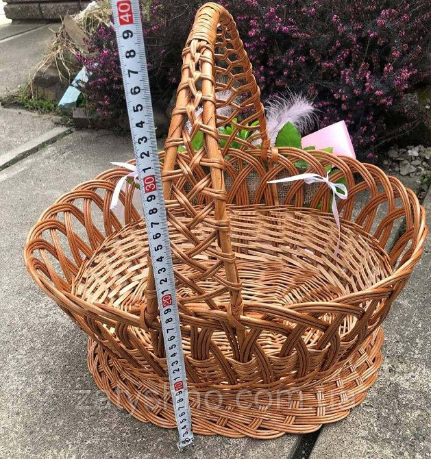 Пасхальний кошик плетений з прикрасою Київ - фото 6