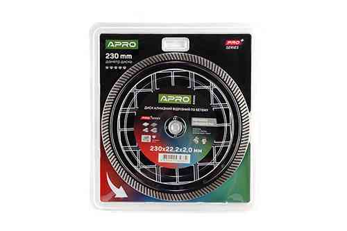 Диск алмазний для бетону Кераміка Швидкий Різ 230х2.0х22.22мм 22-24% APRO PRO Рівне