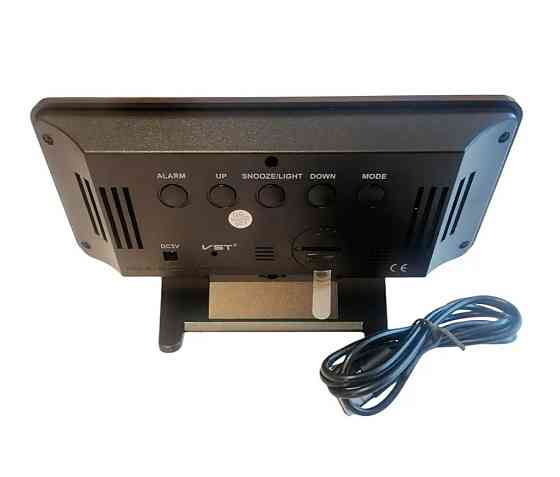 Годинник настільний VST-888H з RGB-підсвіткою, чорний Вінниця