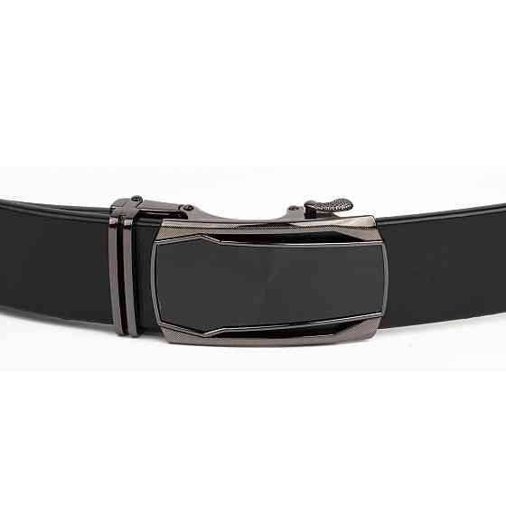 Ремень мужской c рамкой из затемненного металла Vintage 20277 Черный Киев