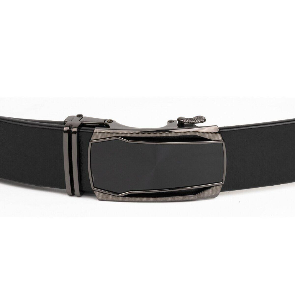 Ремень мужской c рамкой из затемненного металла Vintage 20277 Черный Киев - изображение 5