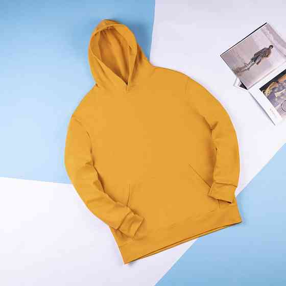 Чоловіче демісезонне худі з капюшоном помаранчеве Pobedov 001 Київ