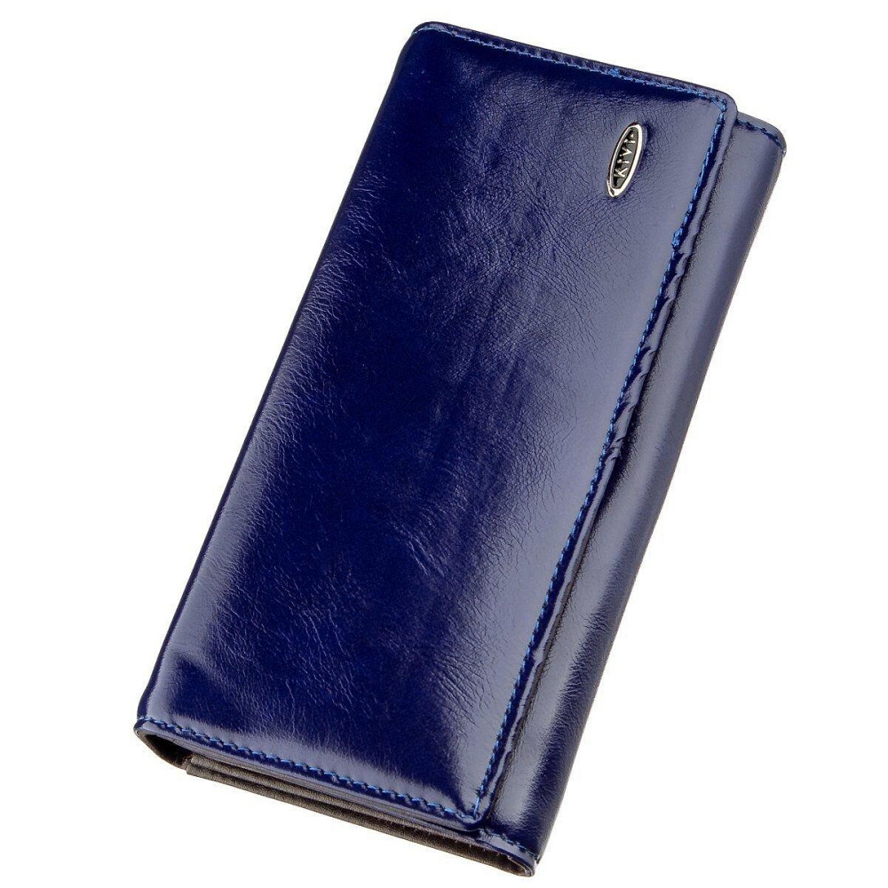 Кошелек женский из гладкой экокожи KIVI 19076 Синий Киев - изображение 1