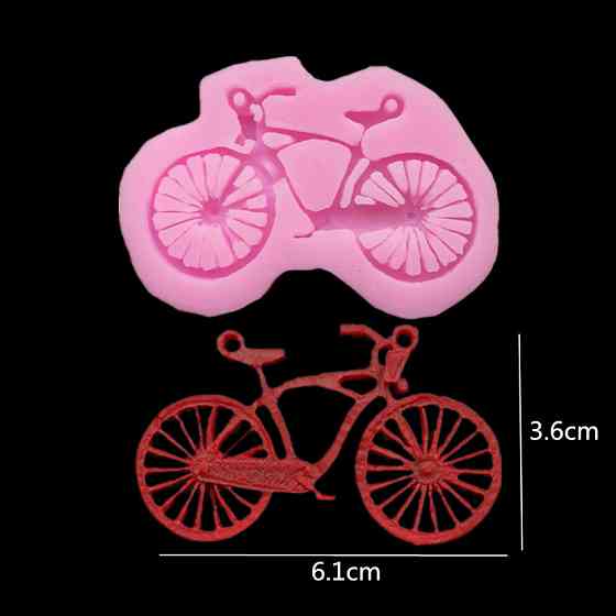 Молд силиконовый Велосипед 54 на 70 мм розовый Киев