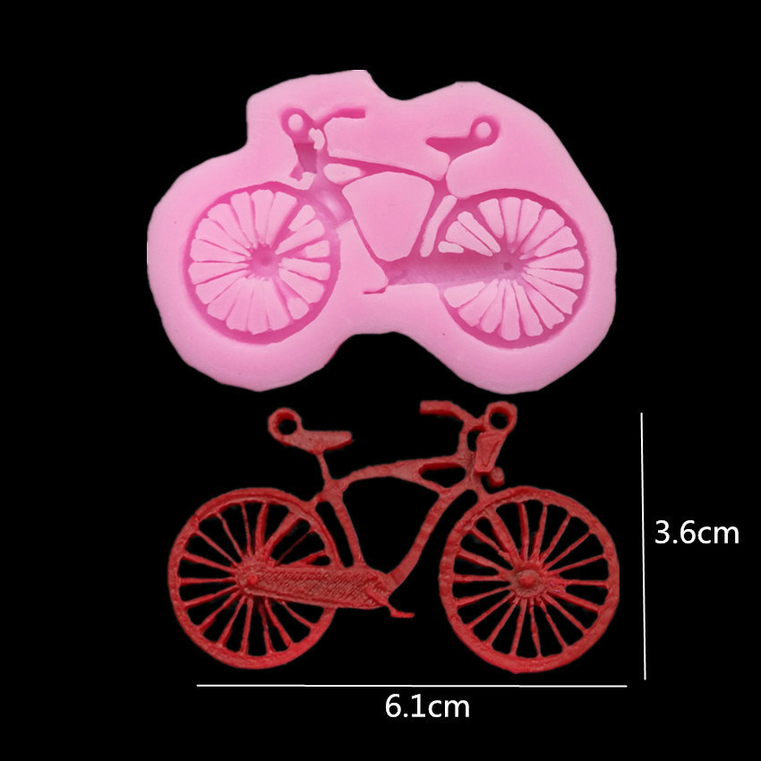 Молд силиконовый Велосипед 54 на 70 мм розовый Киев - изображение 3
