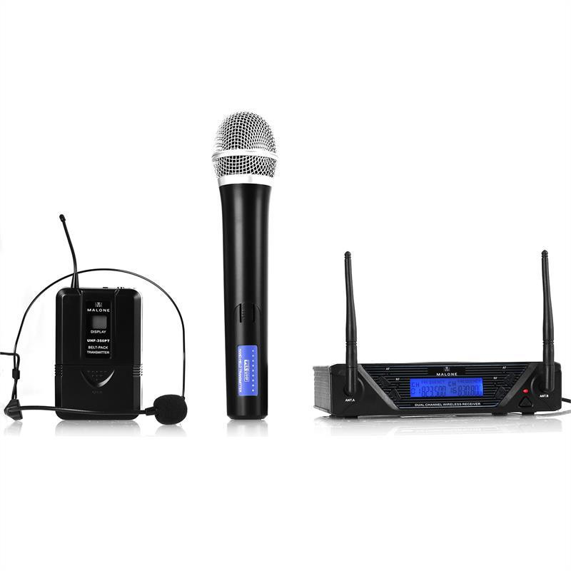 UHF-450 Duo3 2-канальний комплект бездротових мікрофонів UHF 1 портативний/1 головний мікрофон (Німеччина, Рівне - фото 1