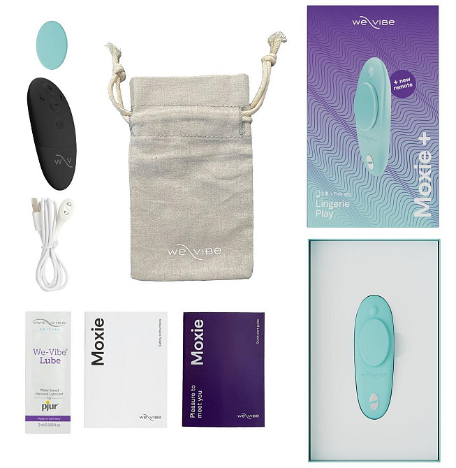 Смарт-вібратор у трусики We-Vibe Moxie+ Aqua, оновлений пульт ДК Sex Aura Київ - фото 2