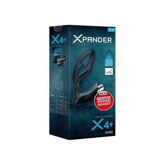 Массажер простаты размер S, XPANDER X4+ rechargeable PowerRocket, черный, 9.5 см Sex Aura Киев