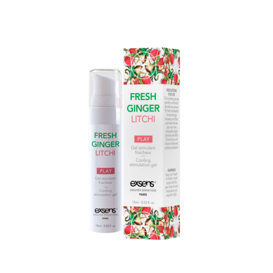 Стимулирующий гель EXSENS Kissable Fresh Ginger Litchi 15мл, можно для поцелуев, охлаждающий Sex Aura Киев