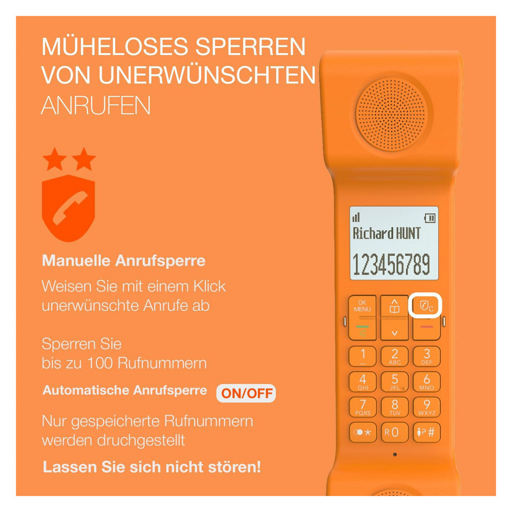 Телефон беспроводной Alcatel ePure Iconic DECT оранжевый дисплей 3 строки блокировка вызовов книга 100 Киев - изображение 9