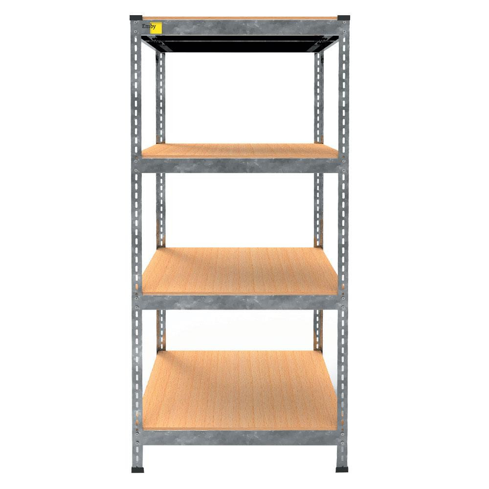 Металевий стелаж Emby Light Series (розмір 1500х900x600мм) 4 полиці ДСП до 100кг Оцинкований Київ - фото 2