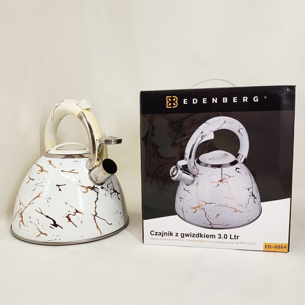 Чайник 3 л со свистком Edenberg EB-8864 3Л, Чайник для приготовления чая со свистком BV-23 Львов - изображение 3