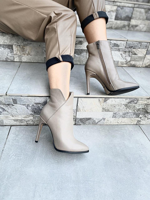 Nivelle Черевики жіночі NIVELLE капучино натуральна шкіра 35р. каблук 10см (3927) Коломия - фото 4