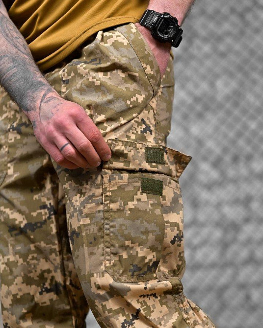 Летние мужские тактические штаны джогеры карго  пиксель Одесса - изображение 12