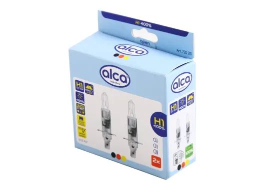 Лампа галогенная 12В  H1 Alca 55 +100% (2 шт.) Винница