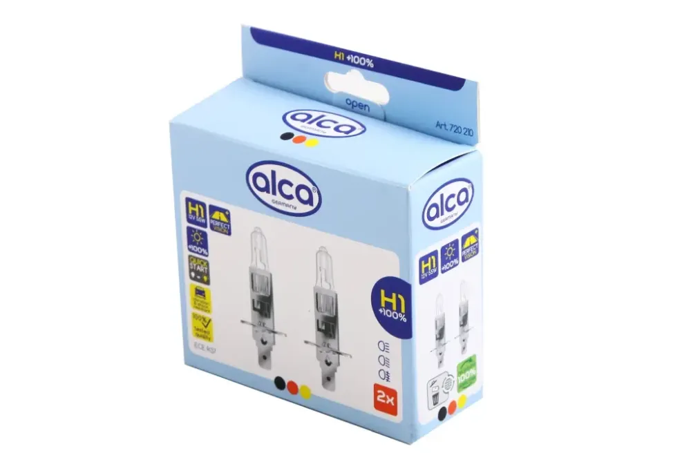 Лампа галогована 12В H1 Alca 55 +100% (2 шт.) Вінниця - фото 3