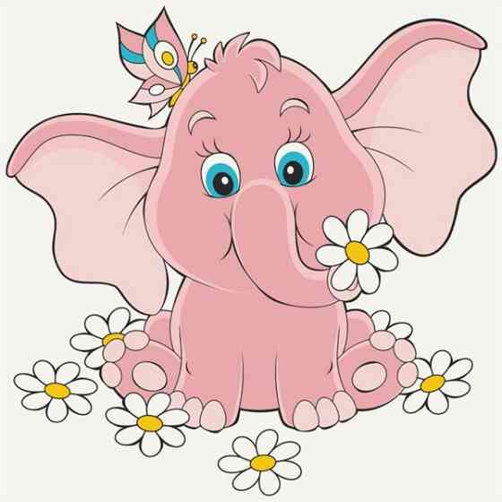 Картина за номерами ArtCraft Рожеве слоненя 30х30 см (15035-AC) Харьков