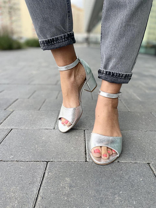 Nivelle Босоніжки жіночі NIVELLE 1468/6015-6033 срібні (літо, шкіра натуральна) (3704) лише 37р Коломия - фото 4