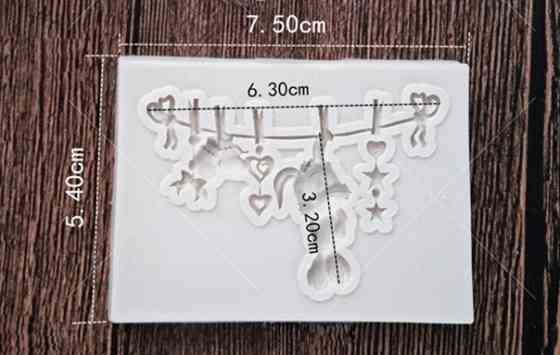 Молд силиконовый Заяц маленький 75 на 54 мм серый Киев