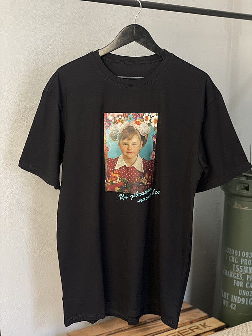 Оверсайз футболка з індивідуальним фото та написом «Ця дівчинка може все» Чернівці - фото 2