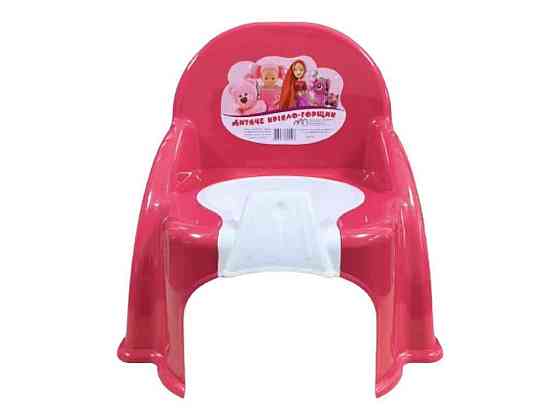 Горщик дитячий рожевий крісло 34,5*28*33,5см арт.Chair345/4 ТМ ММ-ПЛАСТ Київ