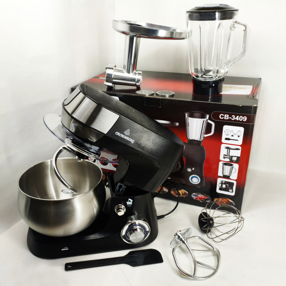 Стационарный планетарный тестомес с чашей, Кухонный миксер с металлической чашей, Кухонный тестомес 6 л YB-51 Львов - изображение 8