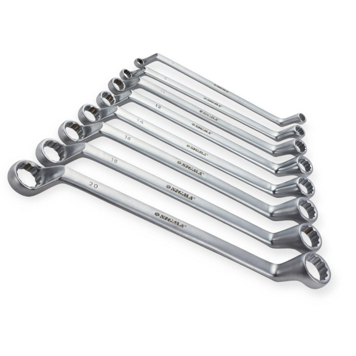 Набір ключів викинутих накидних 6-22 мм 8 шт (планшет) CrV Мукачево - фото 2